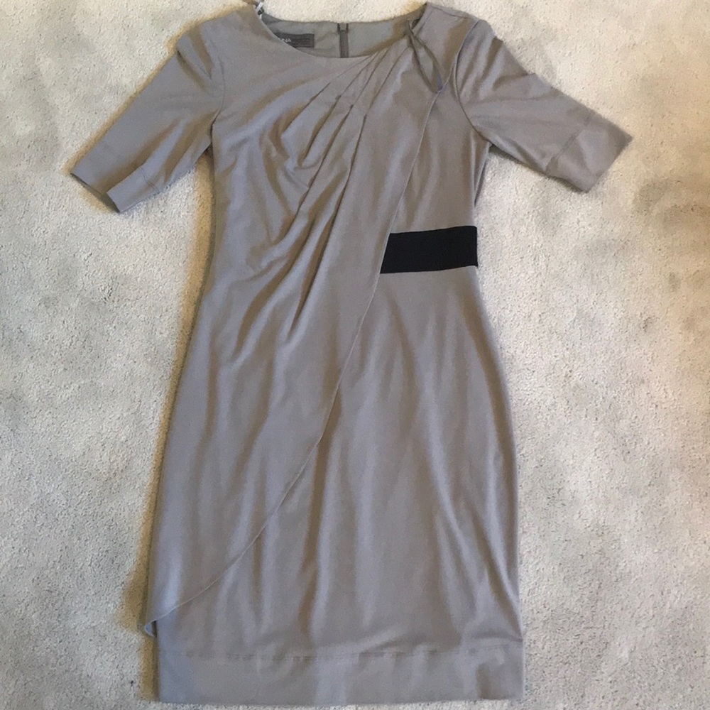 Grey dress with soft drape